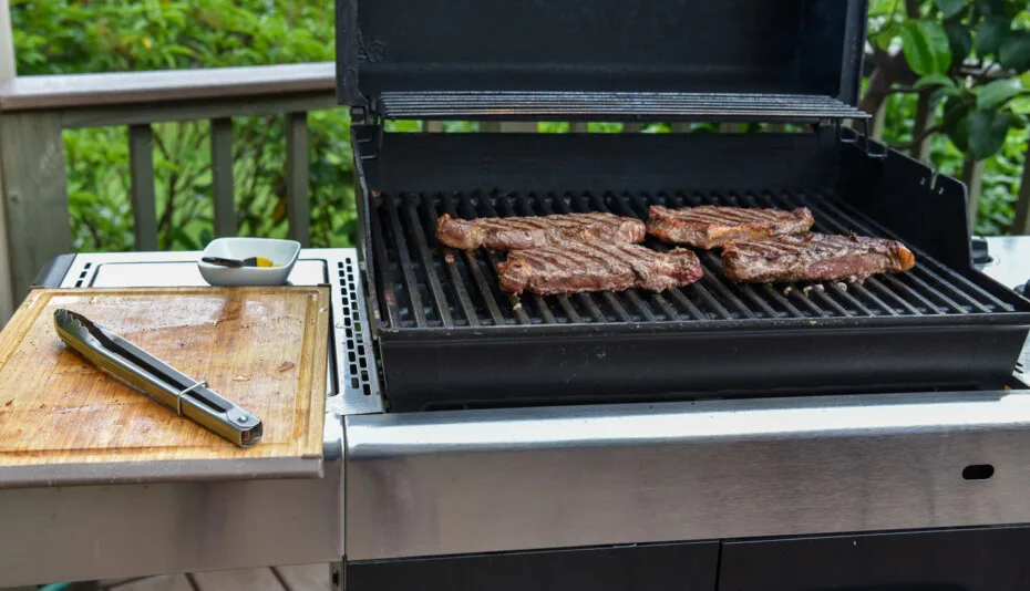 Perfectly Seared Meat On Grill