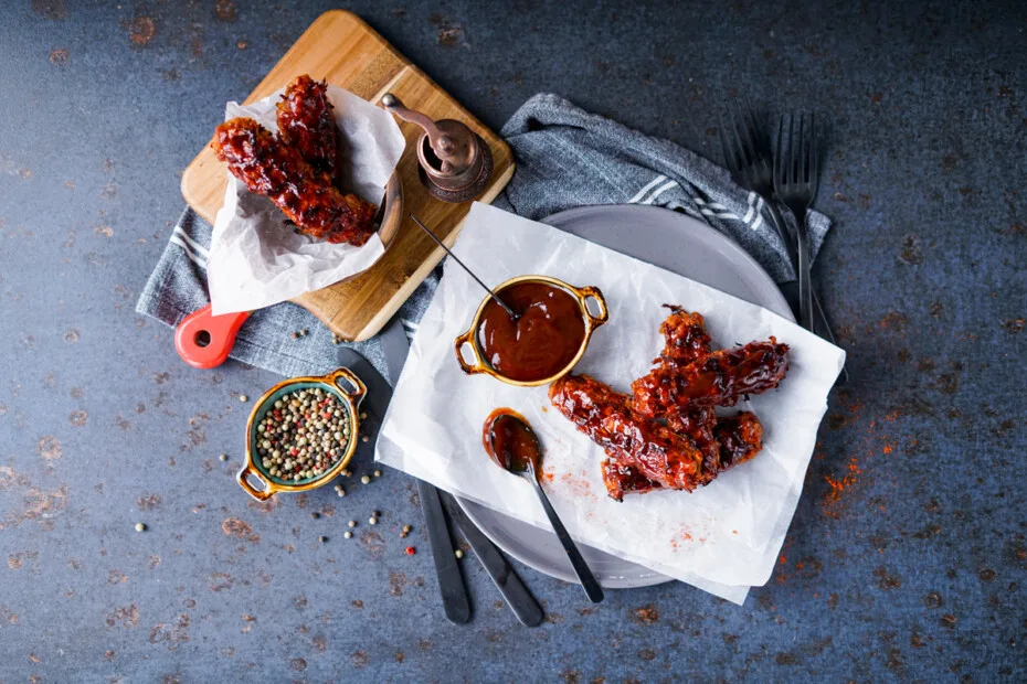 Vegan Bbq Ribs Flatlay