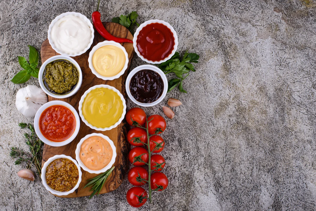 Set Of Different Sauces