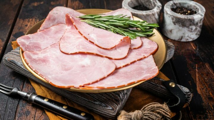 Sliced pork meat ham