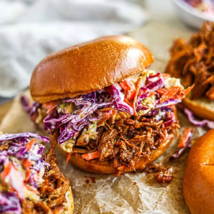 Slow Cooker Pulled Bbq Chicken Burger Sandwich Sliders The Heirloom Pantry 14.jpg