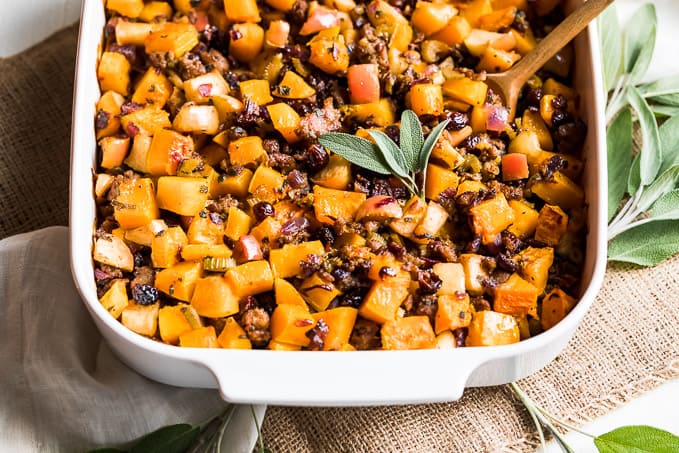 Paleo Butternut Sausage Apple Stuffing Get Inspired Everyday 7.jpg